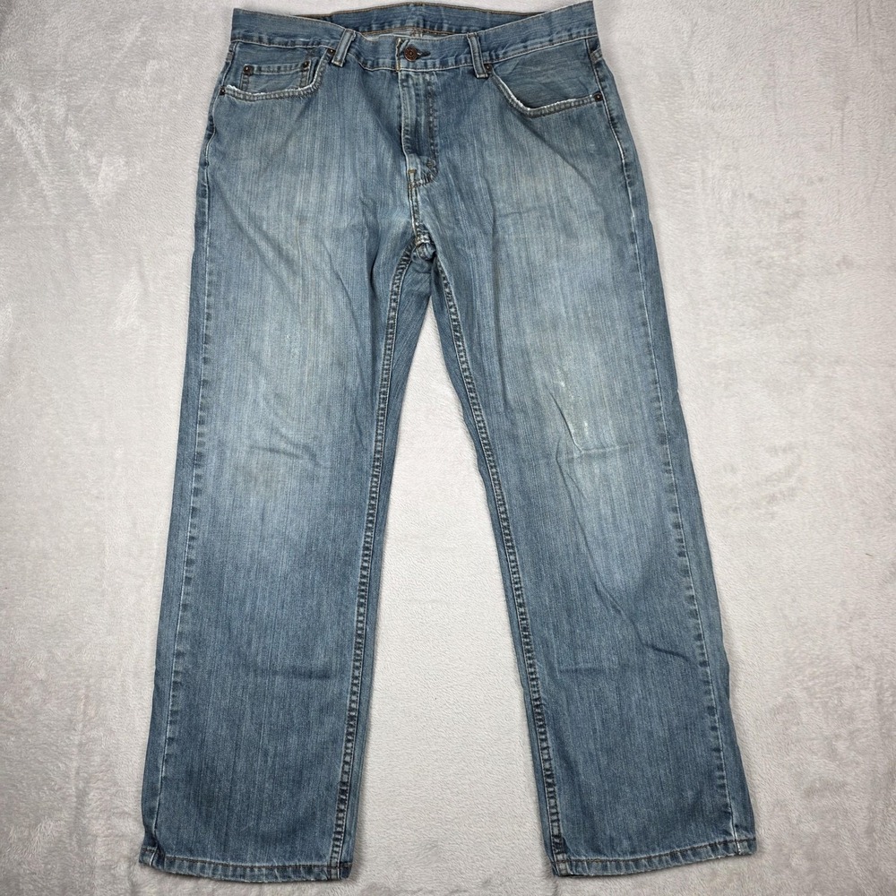 Levis 559 Jeans Mens 36x30‎ Blue Relaxed Straight Leg Denim Casual Light Wash